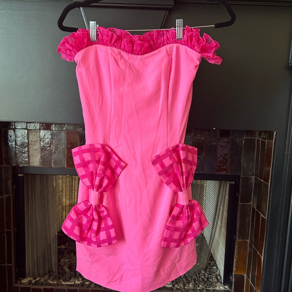 Neubyrne Pink Ruffle Mini Dress